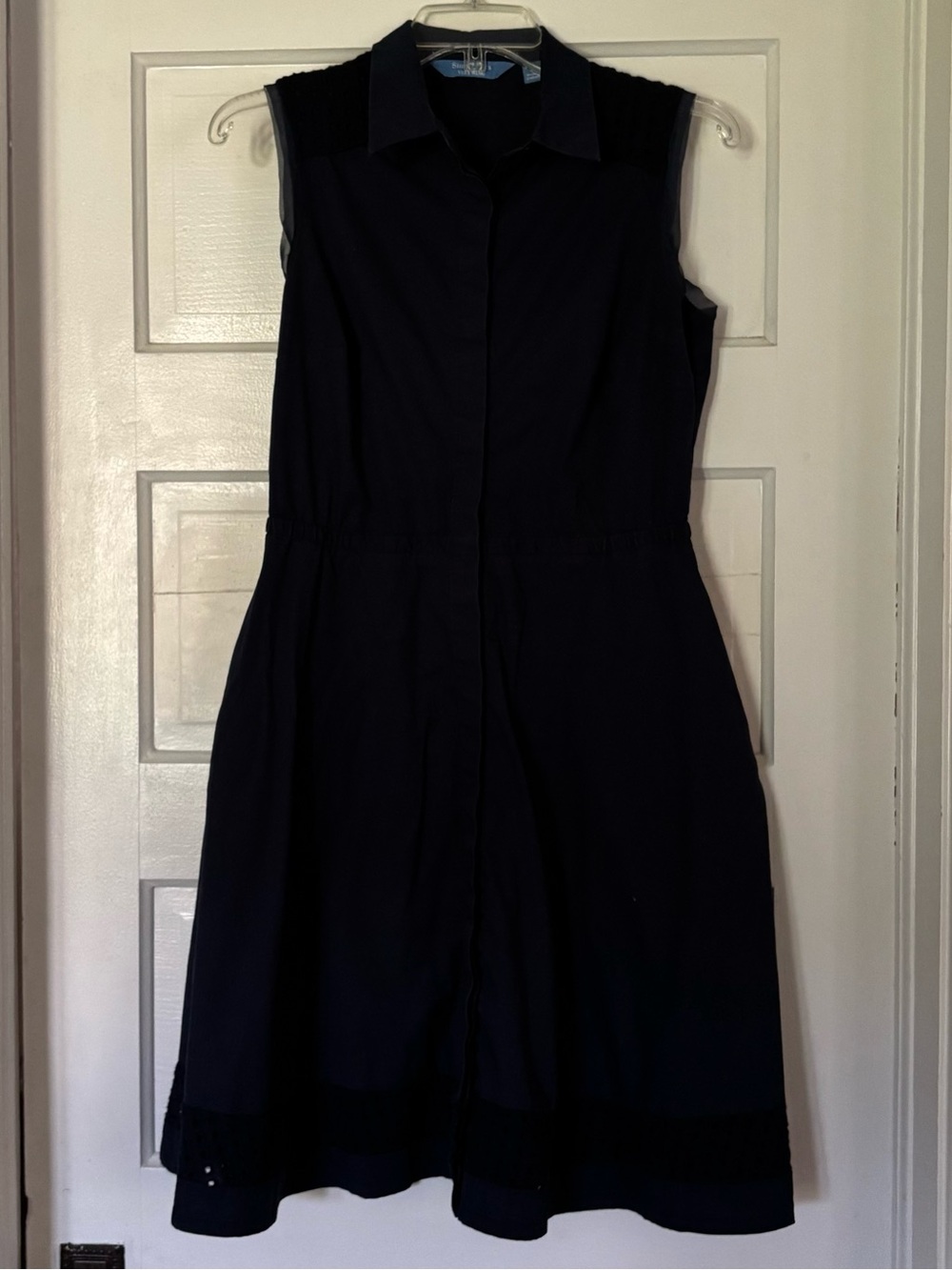 Simply Vera Vera Wang Navy Sleeveless Collared Dress